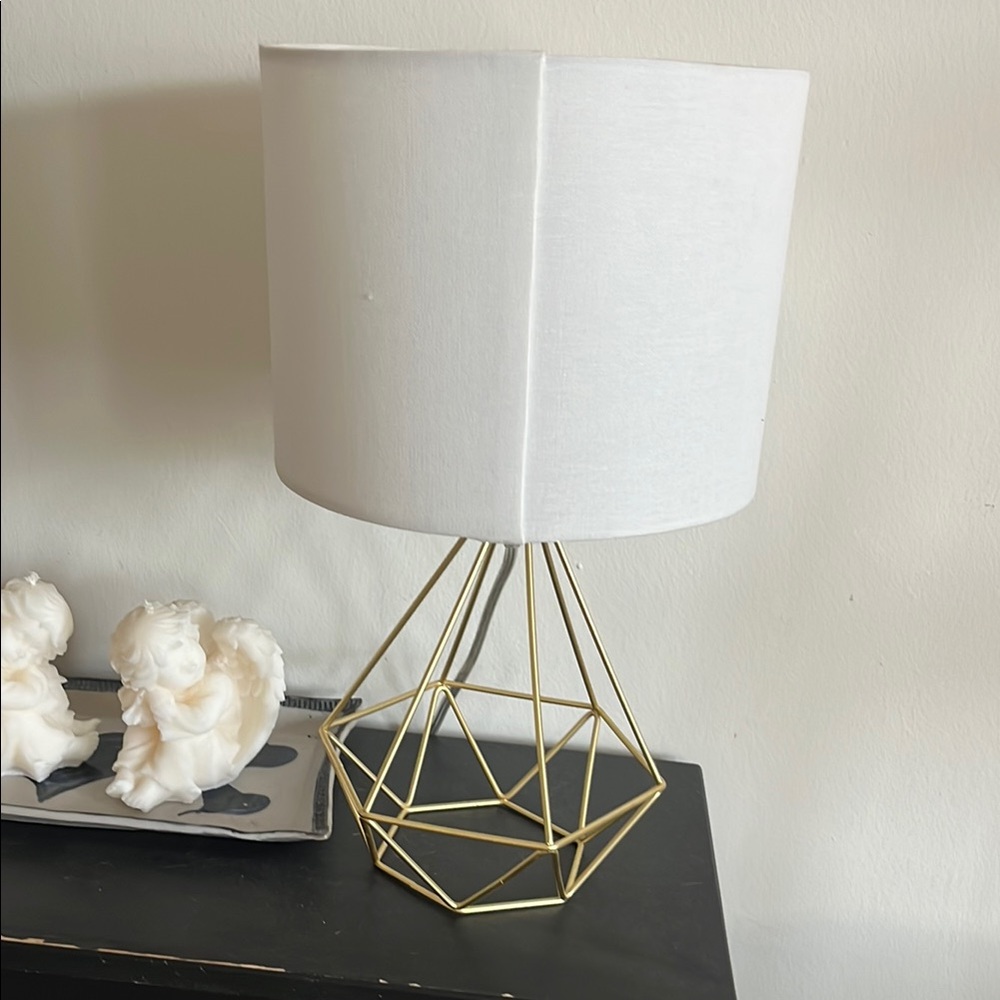Modern White and Gold Table Lamp